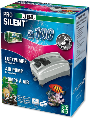 JBL PROSILENT a100 Membran Luftpumpe für Süß- und Meerwasser-Aquarien, Luftleistung 100l/h