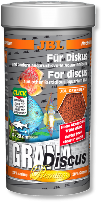 JBL GranaDiscus Premium-Hauptfuttergranulat für Diskusbuntbarsche, 250ml